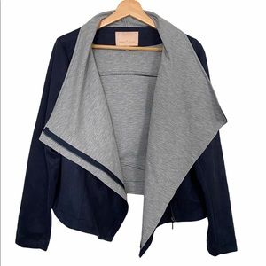 Gibson Latimer Lightweight Navy Blue Grey Gray Moto Suede Jacket